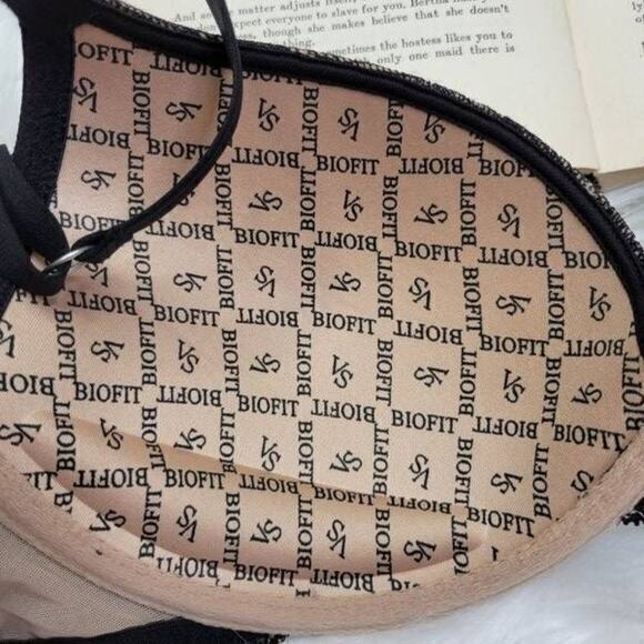 Victoria's Secret BIOFIT Women Bra Unlined Full Coverage‎ Lace Beige Size 34D - Picture 6 of 9